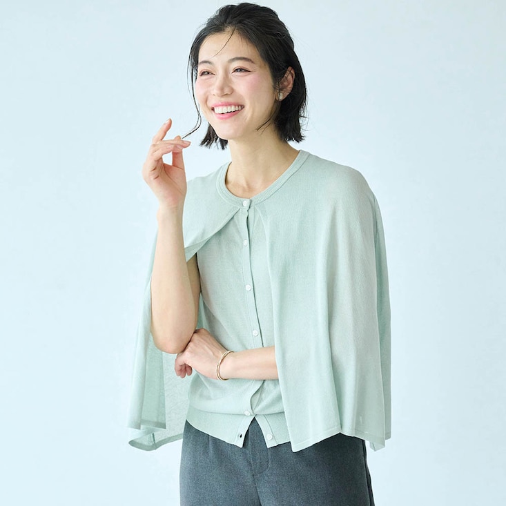 涼やかな着心地のケープ風カーディガン スタイルノート/StyleNote