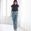 モデル身長170cm／M　※写真は撮影用のため、股下+6cmになります。