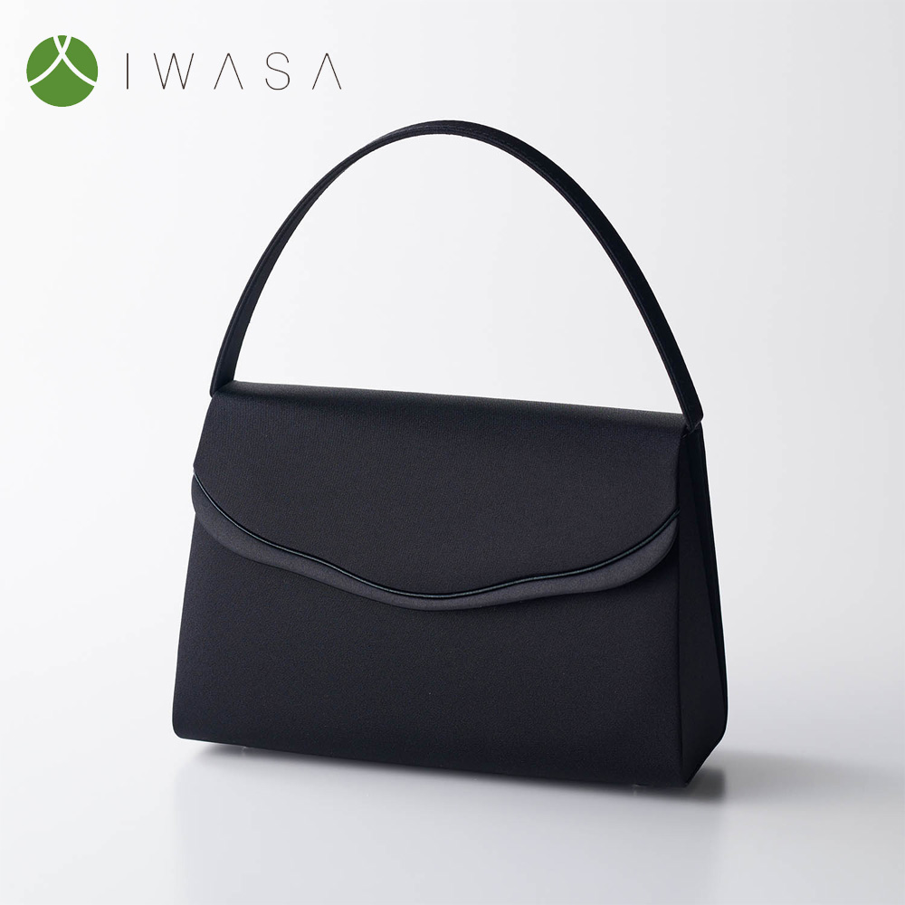 【岩佐】スカラサテン切替フォーマルバッグ[日本製]