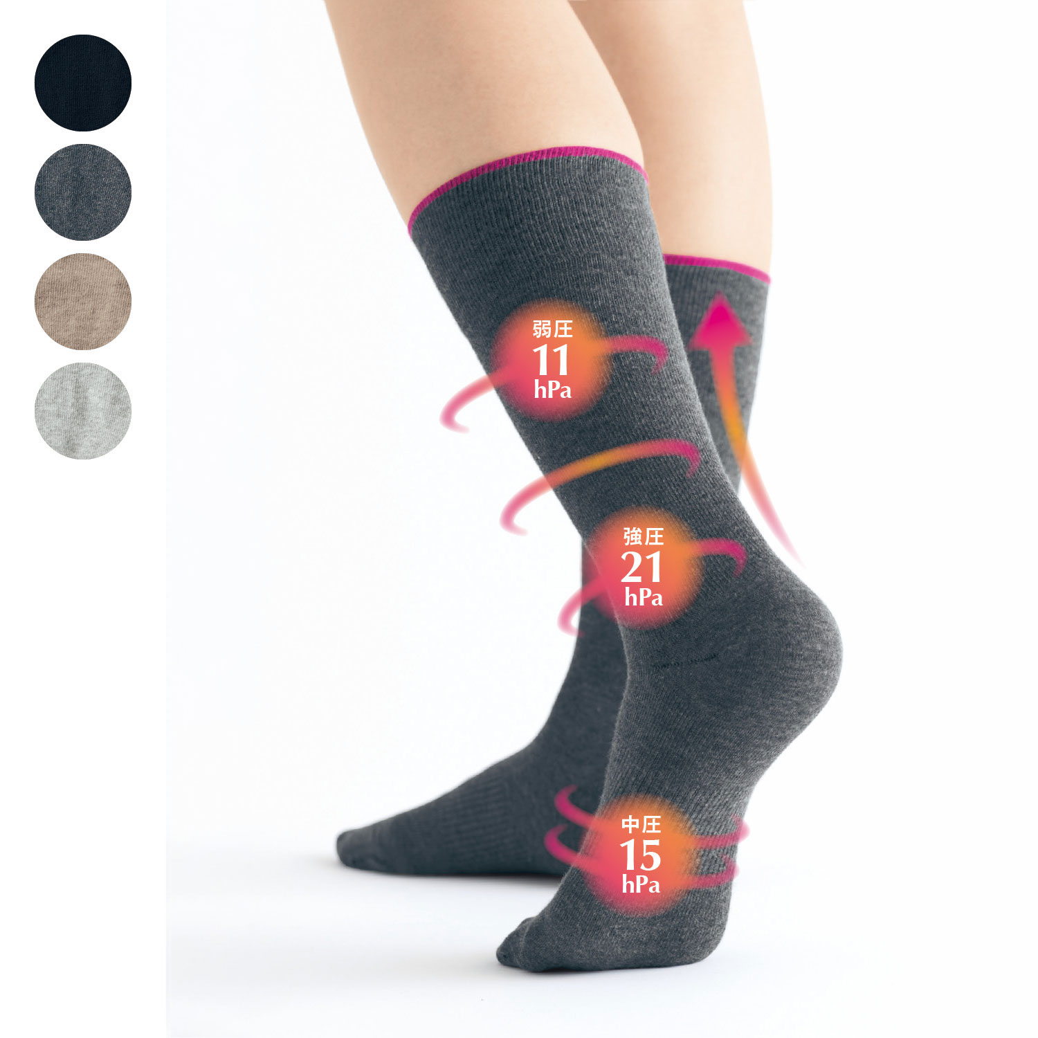 【ベルメゾン】綿混すっきり着圧ソックス