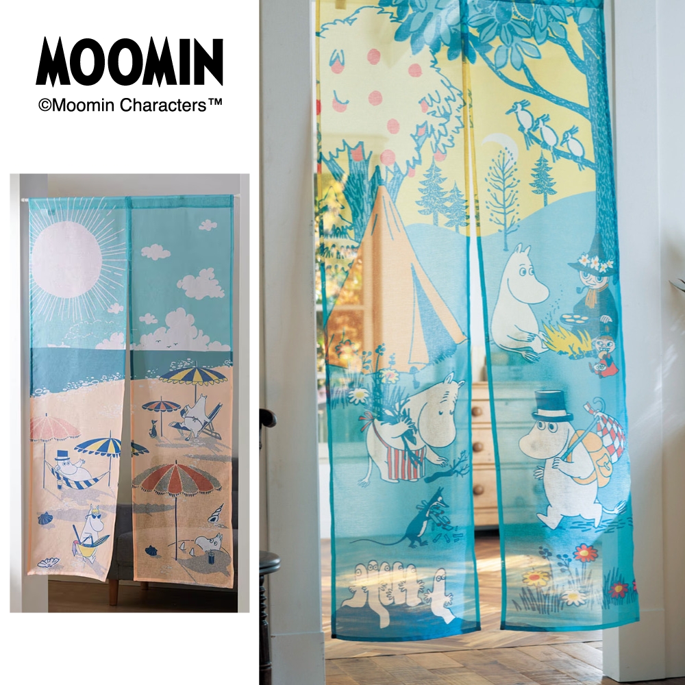 【ムーミン/MOOMIN】透け感素材のプリントのれん「ムーミン」 【ムーミン/MOOMIN】透け感素材のプリントのれん「ムーミン」