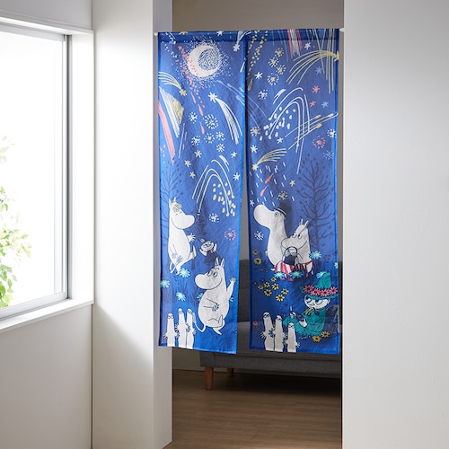 透け感素材のプリントのれん「ムーミン」