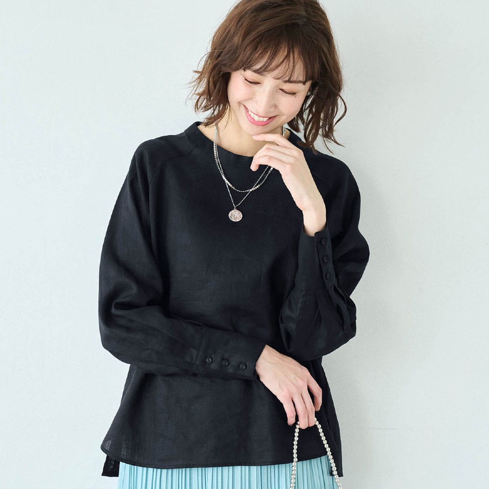 【ベルメゾン】リネン素材のブラウス