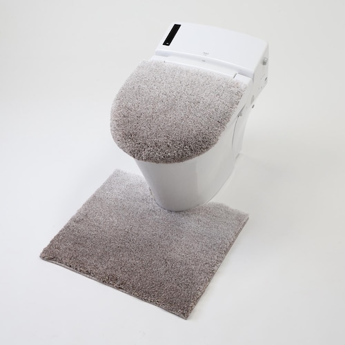 グラデーションが美しいソフトタッチのトイレマット・フタカバー
