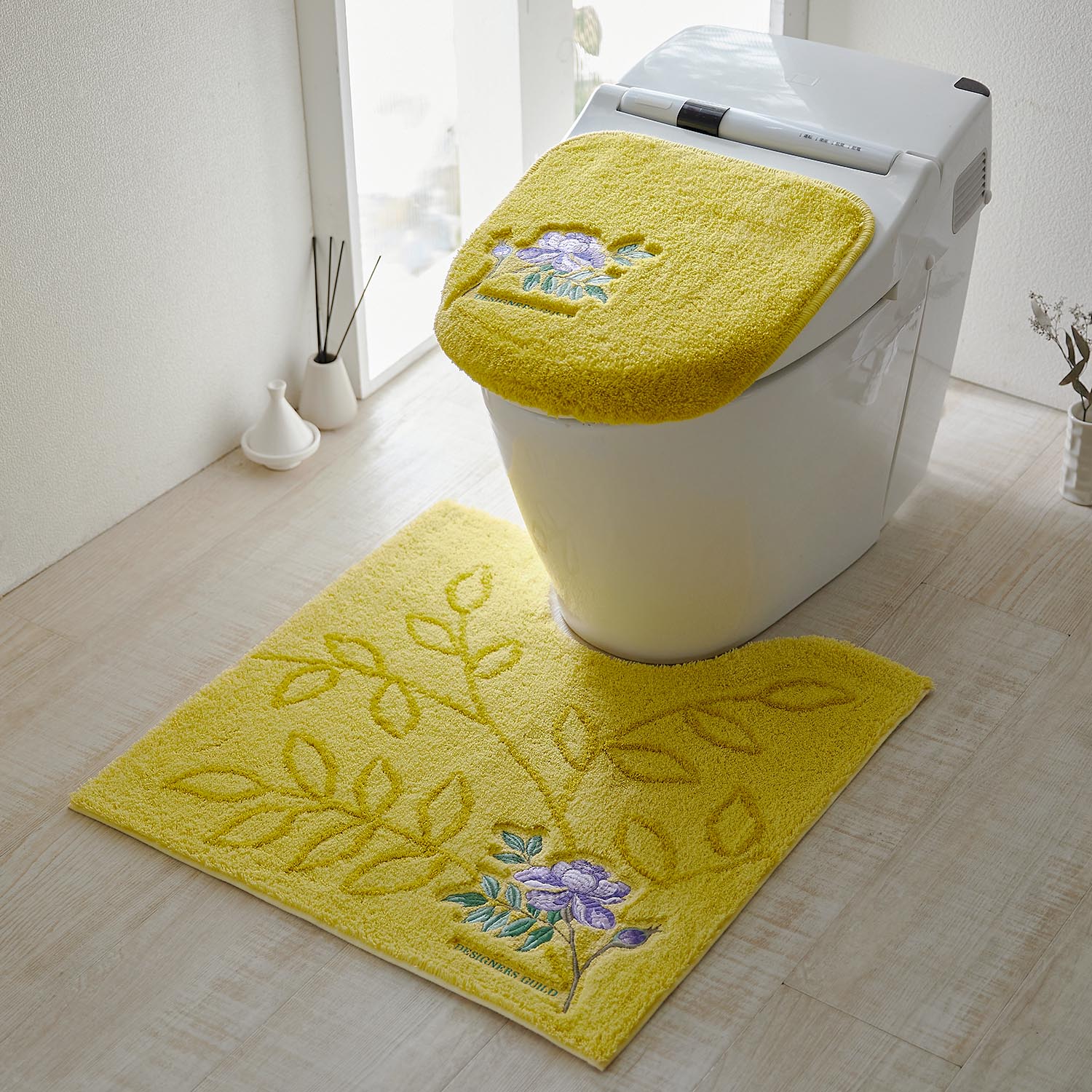 【ベルメゾン】エレガントデザインのトイレマット・フタカバー(単品・セット)