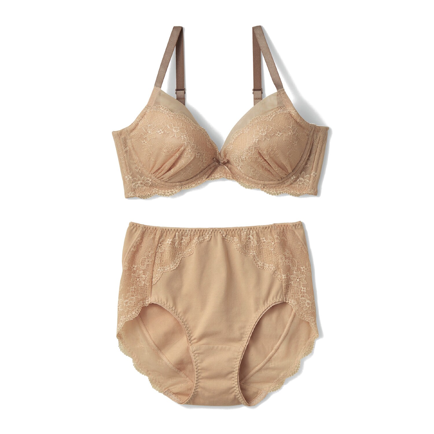 salute 新品ブラショーツC75Ｍプレミアム付き 綿95％＆縫い目ゼロ】締め付けにくいスーピタブラ・ショーツ