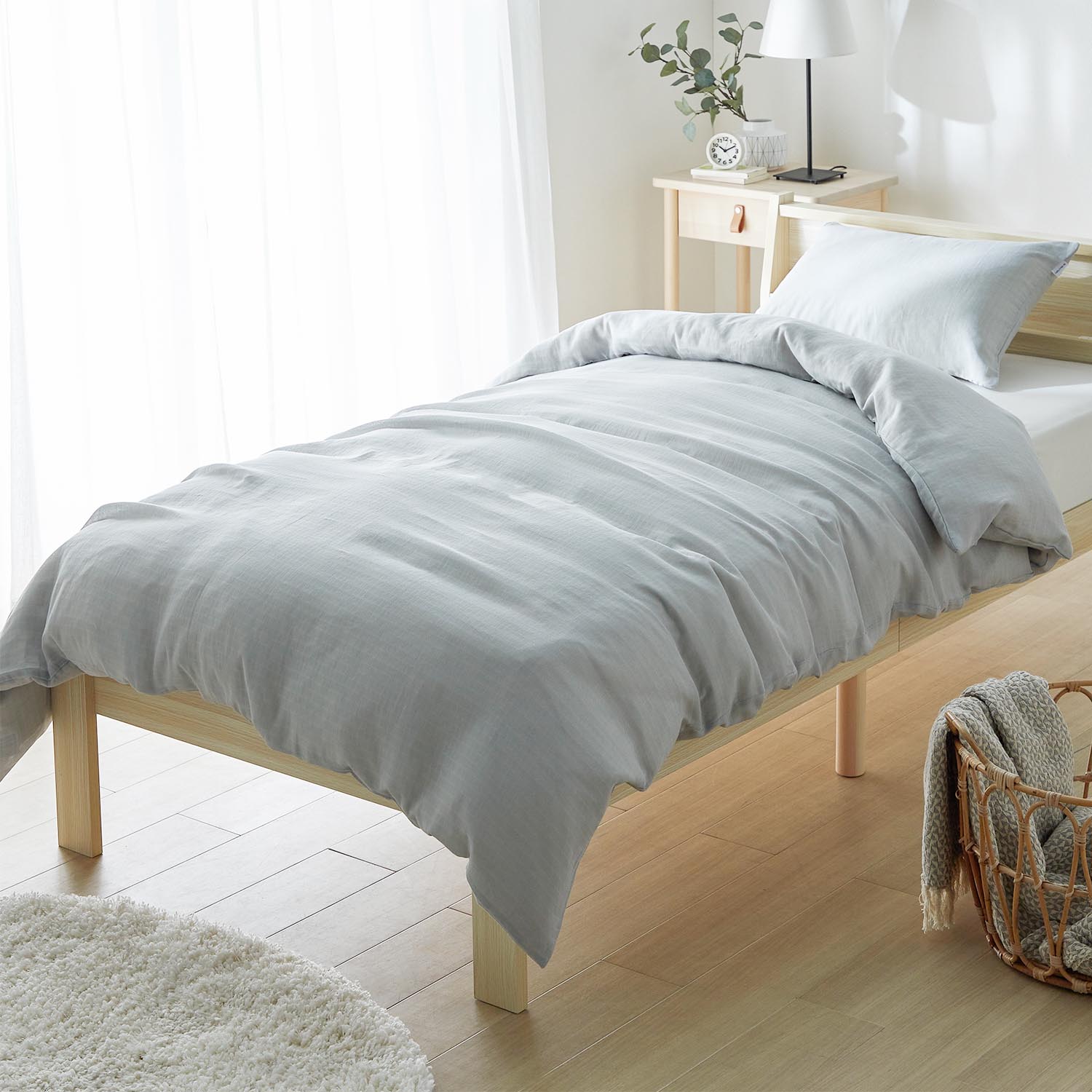 【ベルメゾン】綿素材を使った2重ガーゼの掛け布団カバー 【ベルメゾン】綿素材を使った2重ガーゼの掛け布団カバー