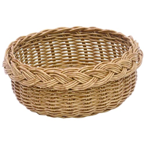 ラウンドボウル＜S／L＞【洗えるラタン調 バスケット】