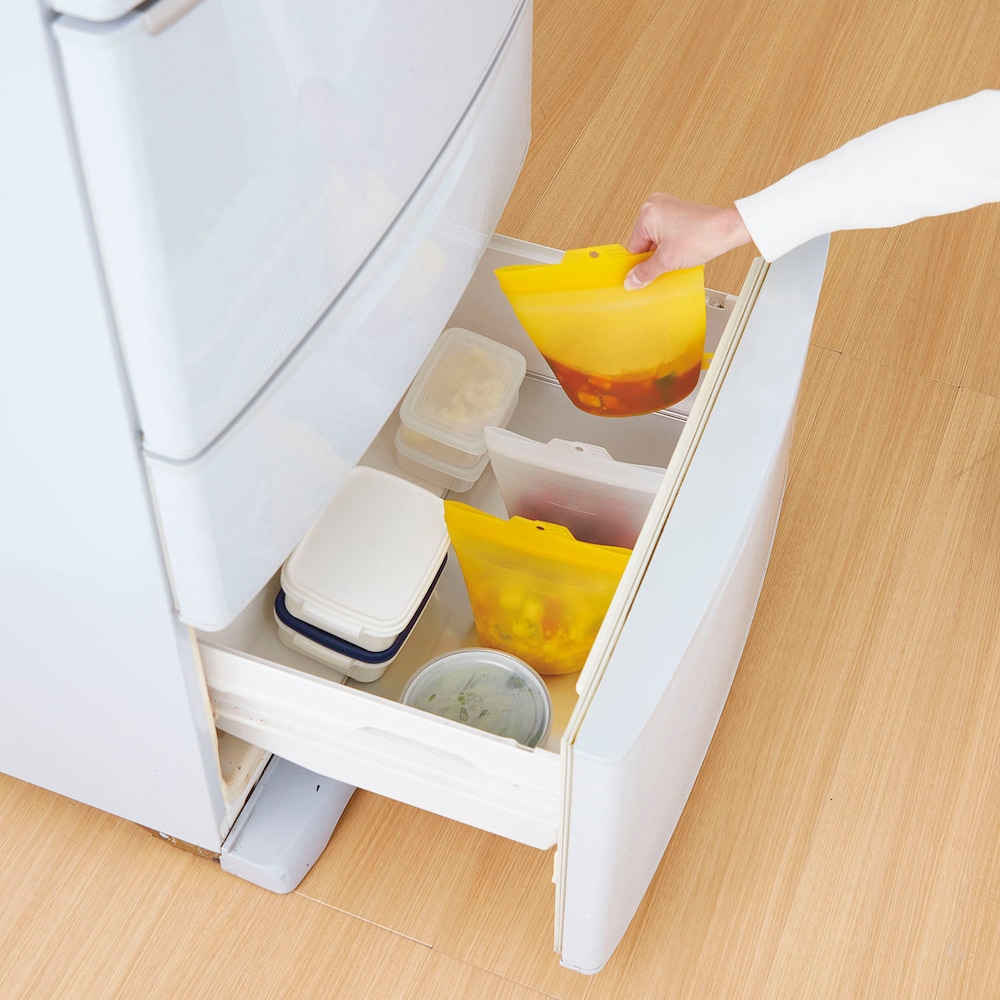 【冷蔵・冷凍保存】自立するので冷凍・冷蔵庫内で保存しやすい
