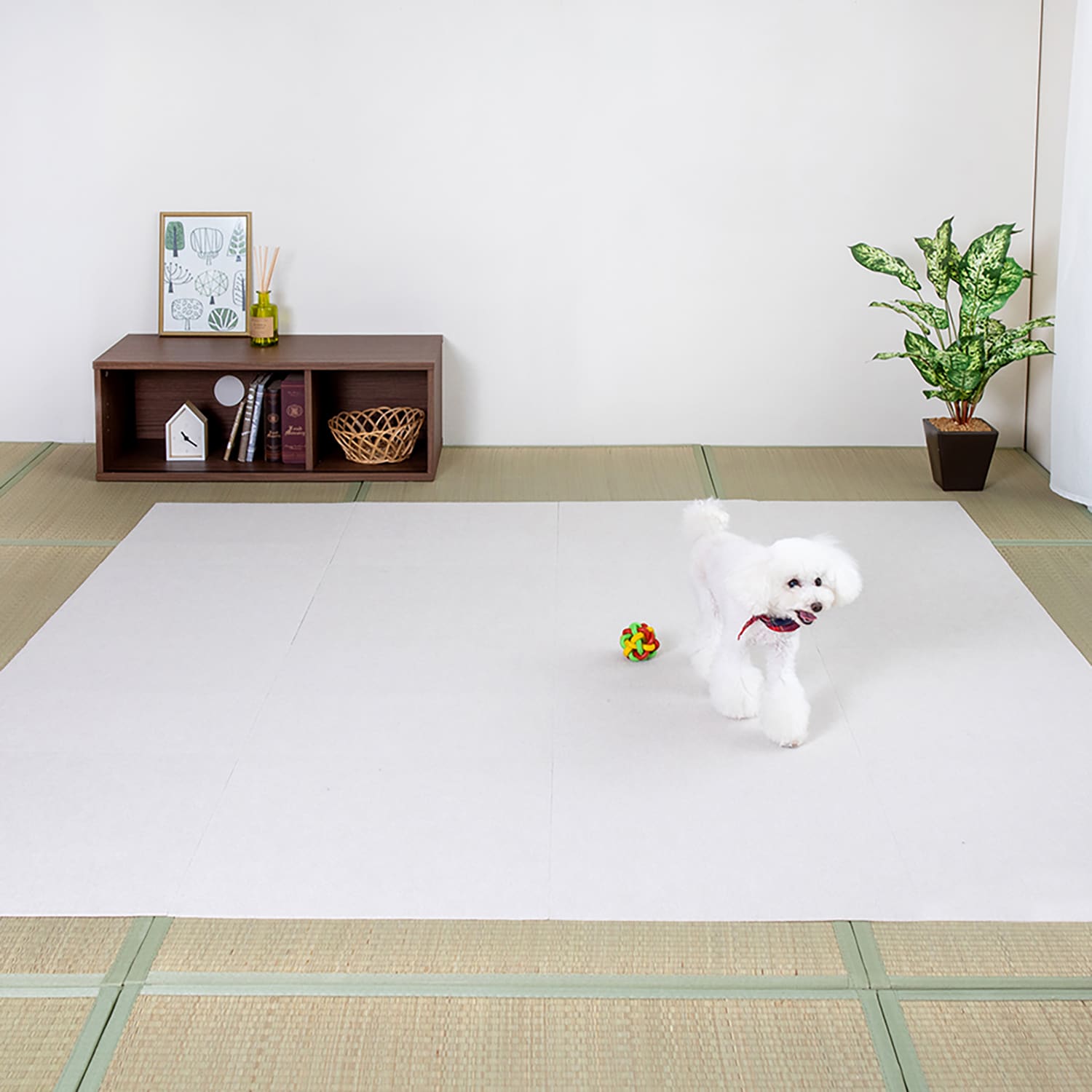 【ベルメゾン】[日本製]畳用おくだけ吸着畳に使えるタイルマット4枚セット