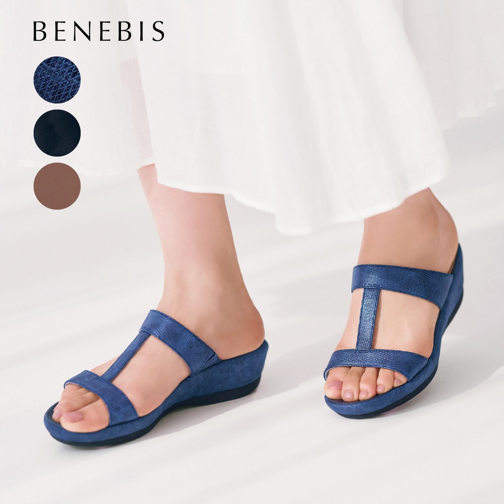 【ベネビス/BENEBIS】旅におすすめ Tストラップミュール
