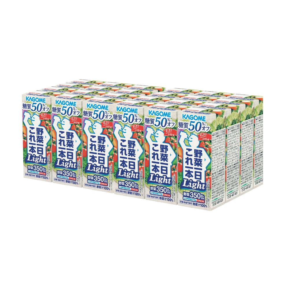 【ベルメゾン】カゴメ野菜一日これ一本 Light 200ml×24本