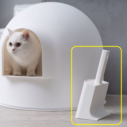 猫砂スコップセット【自立ケース付き・猫トイレ用】