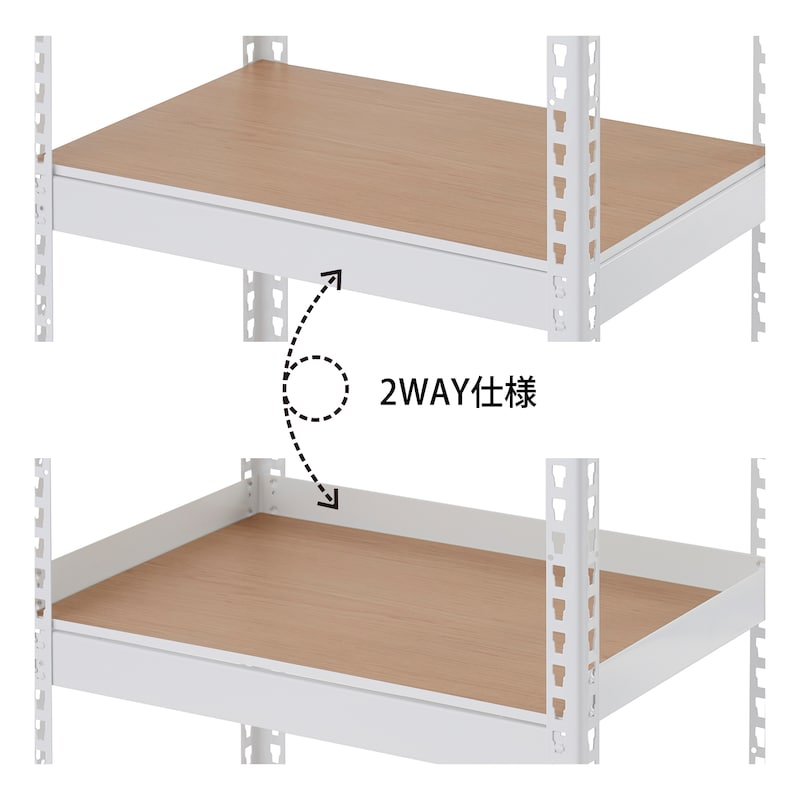 棚フレームはフラットとこぼれ止めの２WAY仕様