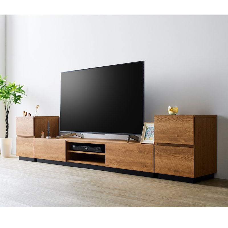 サイドキャビネット2台＋テレビ台／幅151.5cm