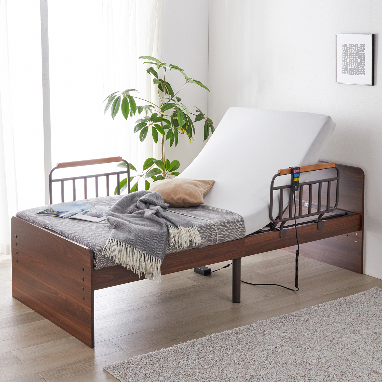 【ベルメゾン】【非課税対象】電動リクライニング介護用ベッド