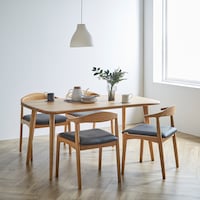 ナチュラル／幅150cm・4本脚　※シリーズのチェアは別売りです