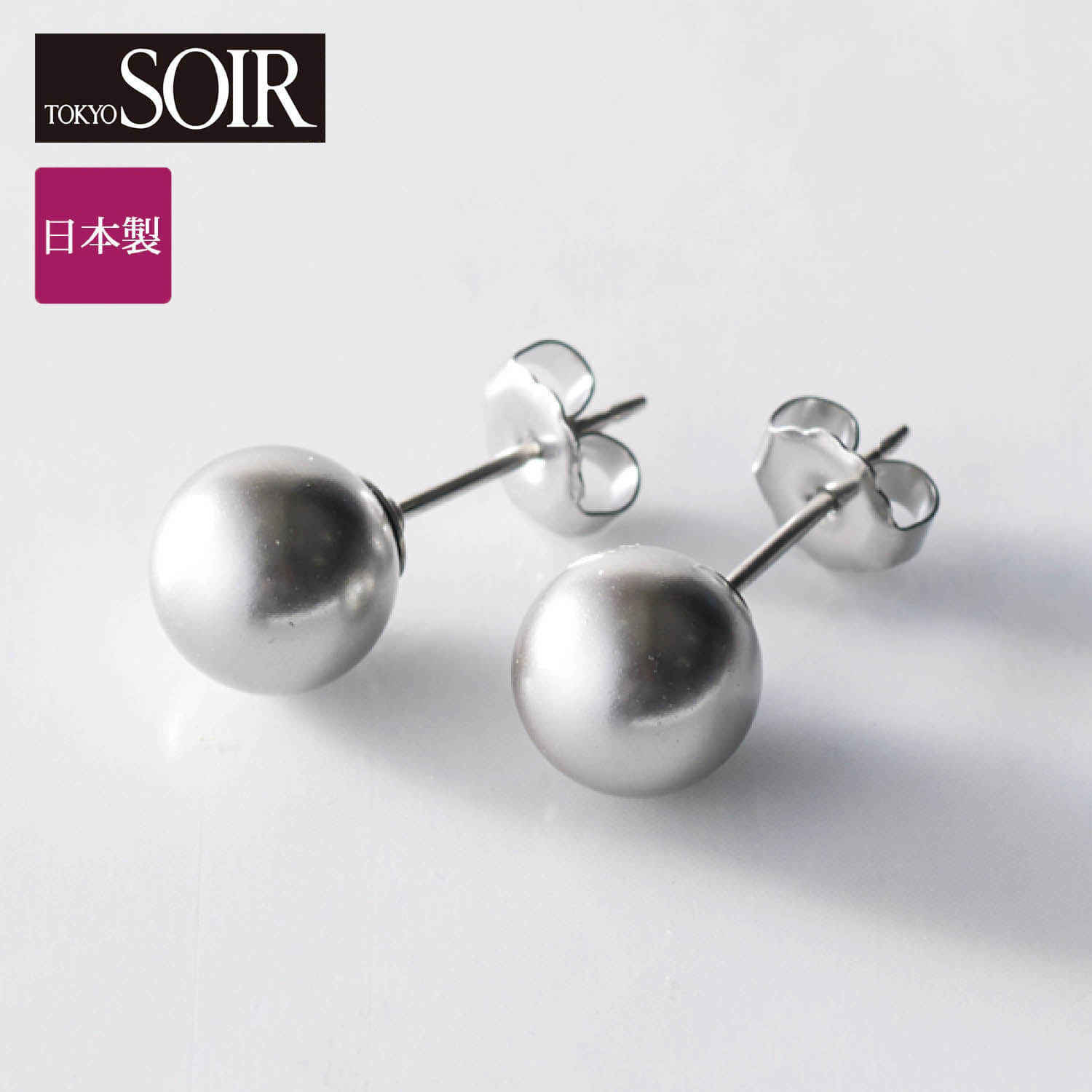 【東京ソワール/TOKYO SOIR】パール調ピアス[日本製]