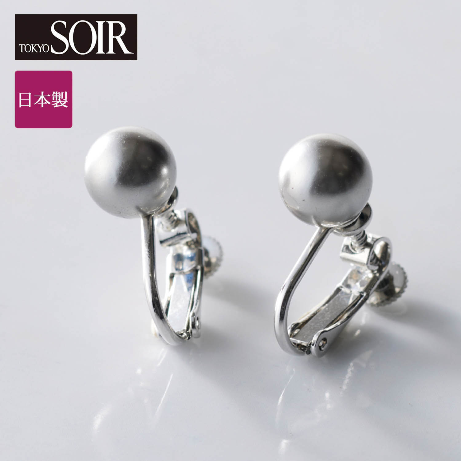 【東京ソワール/TOKYO SOIR】パール調イヤリング[日本製]
