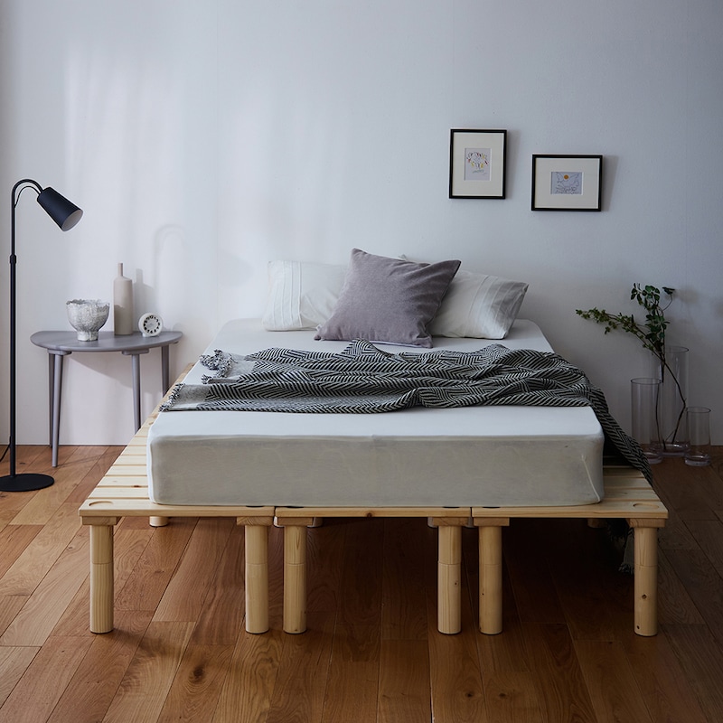 6枚使用／ダブルサイズとして／シングルのマットレスを置けばステージベッドとして使えます