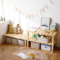 3枚使用／ベンチとラックとして、設置場所を分けても使用できます