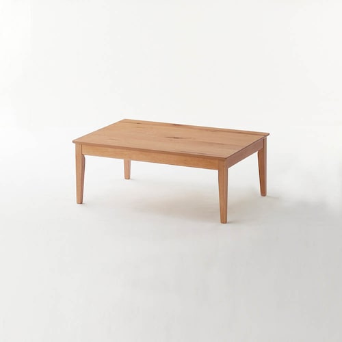 節ありオーク材の薄型リビングローテーブル ＜幅90cm・幅120cm＞