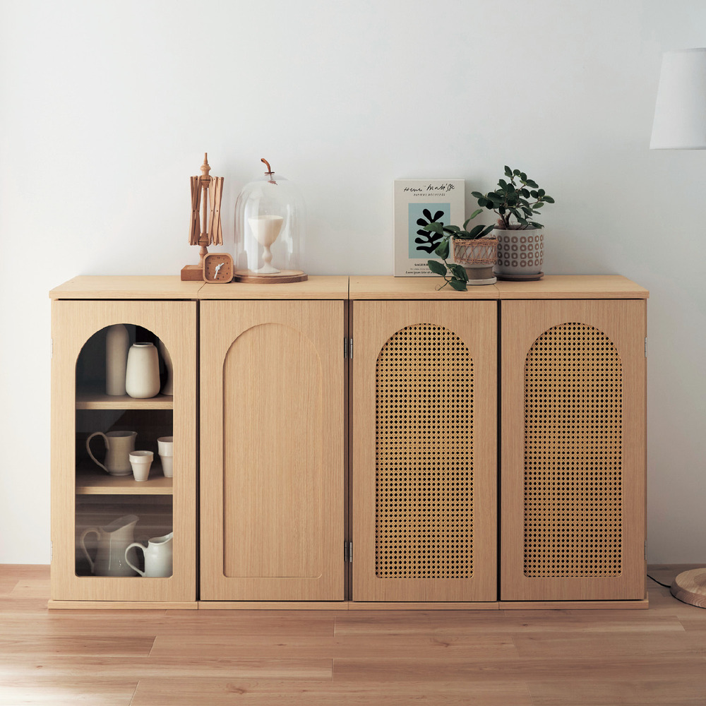 組み合わせて使えるアーチ型デザインのユニットキャビネット 組み合わせて使えるアーチ型デザインのユニットキャビネット