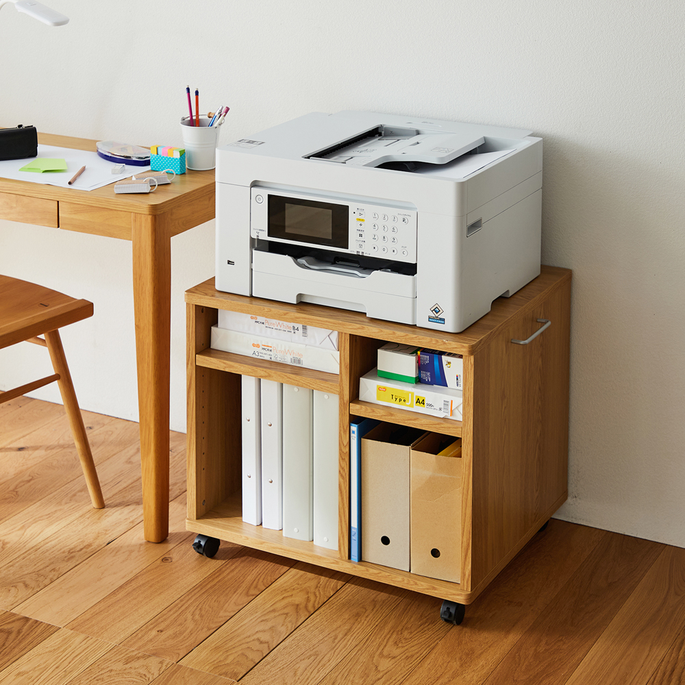 【ベルメゾン】A3プリンターが置けるプリンターワゴン 【中学受験におすすめ】