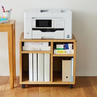 After／専用プリンターワゴンに設置で備品もスッキリ収納できる