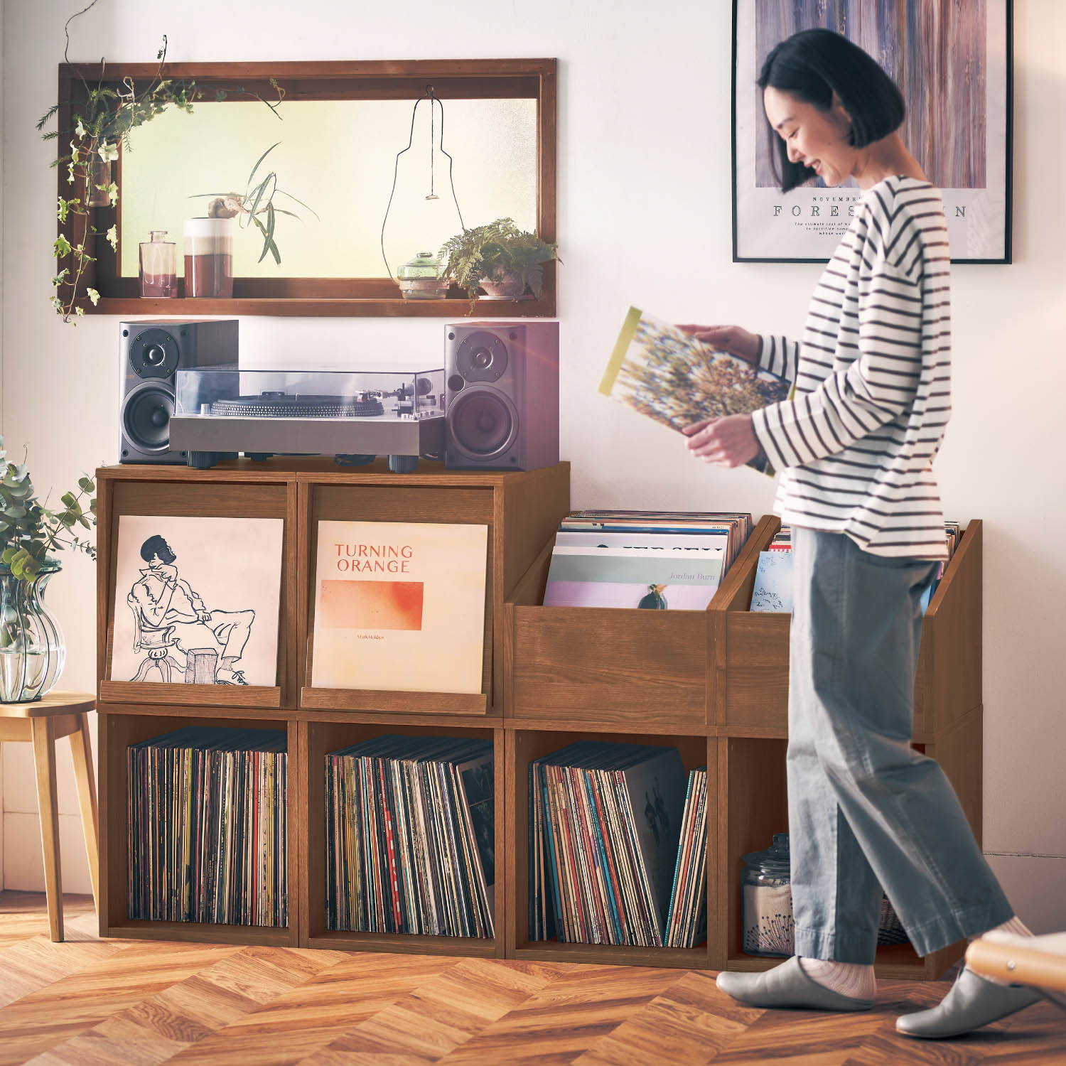 組み合わせて使えるレコード収納ラック <12インチ用/7インチ用>