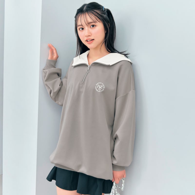 グレージュ／モデル身長160cm・サイズJ-M