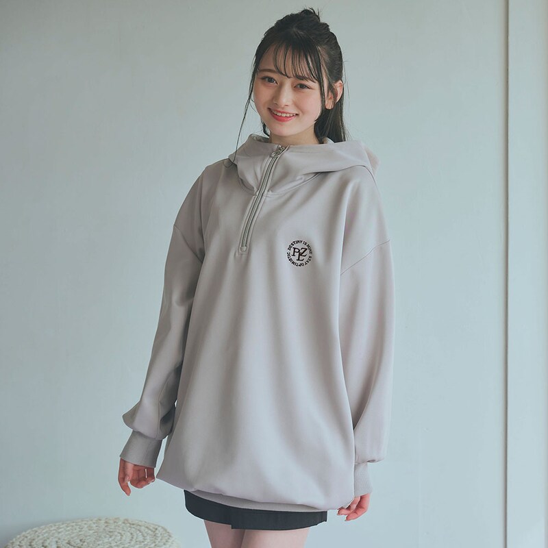 グレージュ（ブラック刺繍）