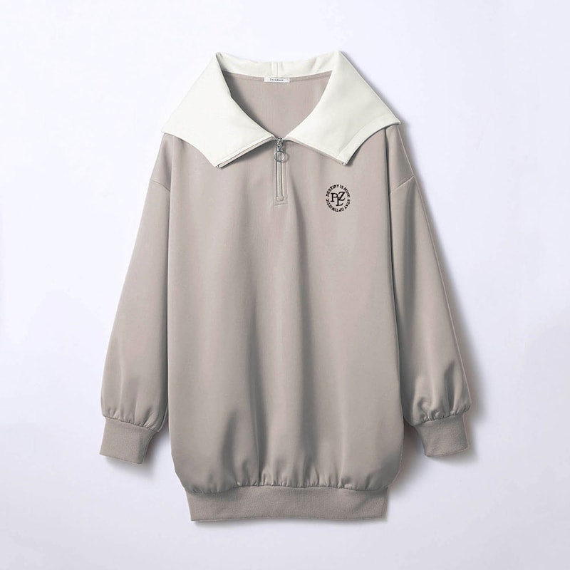 グレージュ（ブラック刺繍）