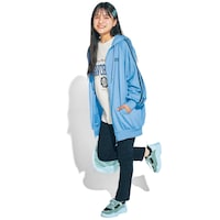 ブルー／モデル身長163cm・サイズJ-M