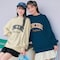 カレッジ風ロゴワッペンオーバーサイズ綿ミニ裏毛プルオーバー 【子供服 長袖】
