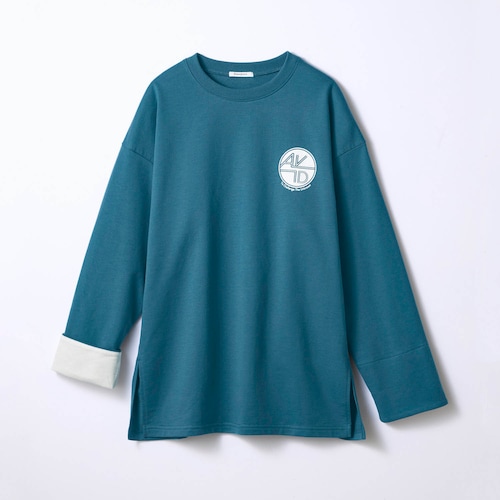 袖裏配色２ＷＡＹサイドスリットミニ裏毛ルーズプルオーバー 【子供服 長袖】