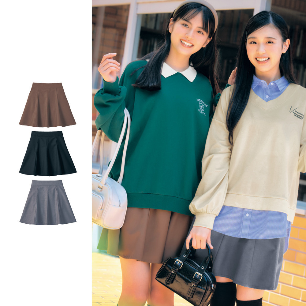 【パペル ラピス/Papel lapiz】フレアミニスカート(ウエスト調節可) 【子供服】 【パペル ラピス/Papel lapiz】フレアミニスカート(ウエスト調節可) 【子供服】