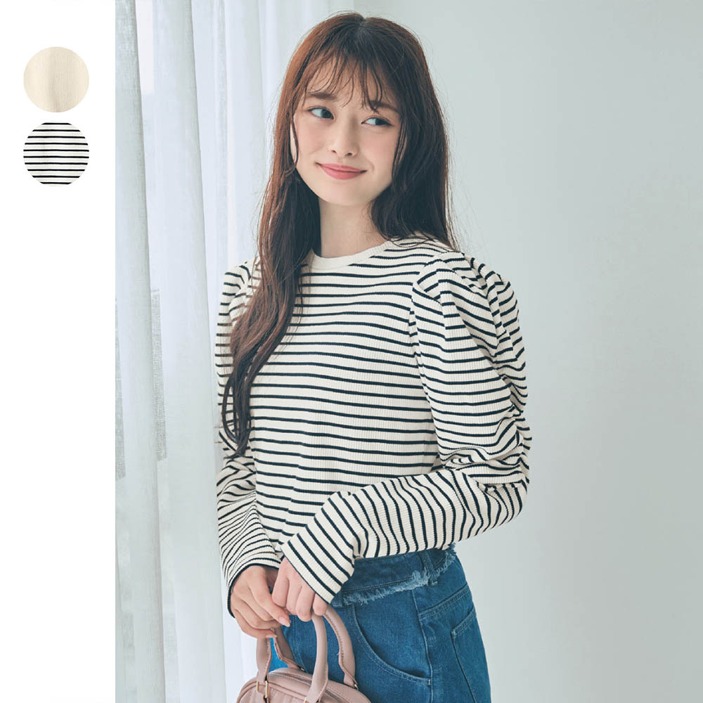 【パペル ラピス/Papel lapiz】パワショル綿混リブプルオーバー 【子供服 長袖】 【パペル ラピス/Papel lapiz】パワショル綿混リブプルオーバー 【子供服 長袖】