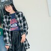 【パペル ラピス/Papel lapiz】オーバーサイズルーズチェックシャツ 【子供服 長袖】