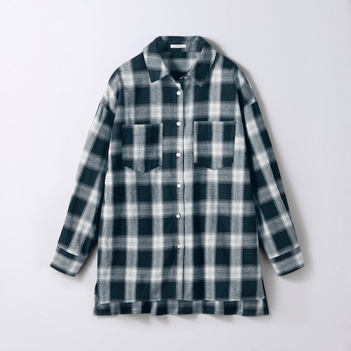 オーバーサイズルーズチェックシャツ 【子供服 長袖】