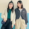 【パペル ラピス/Papel lapiz】シリコンワッペンドロストショート丈ミニ裏毛ダブルジップパーカ 【子供服】