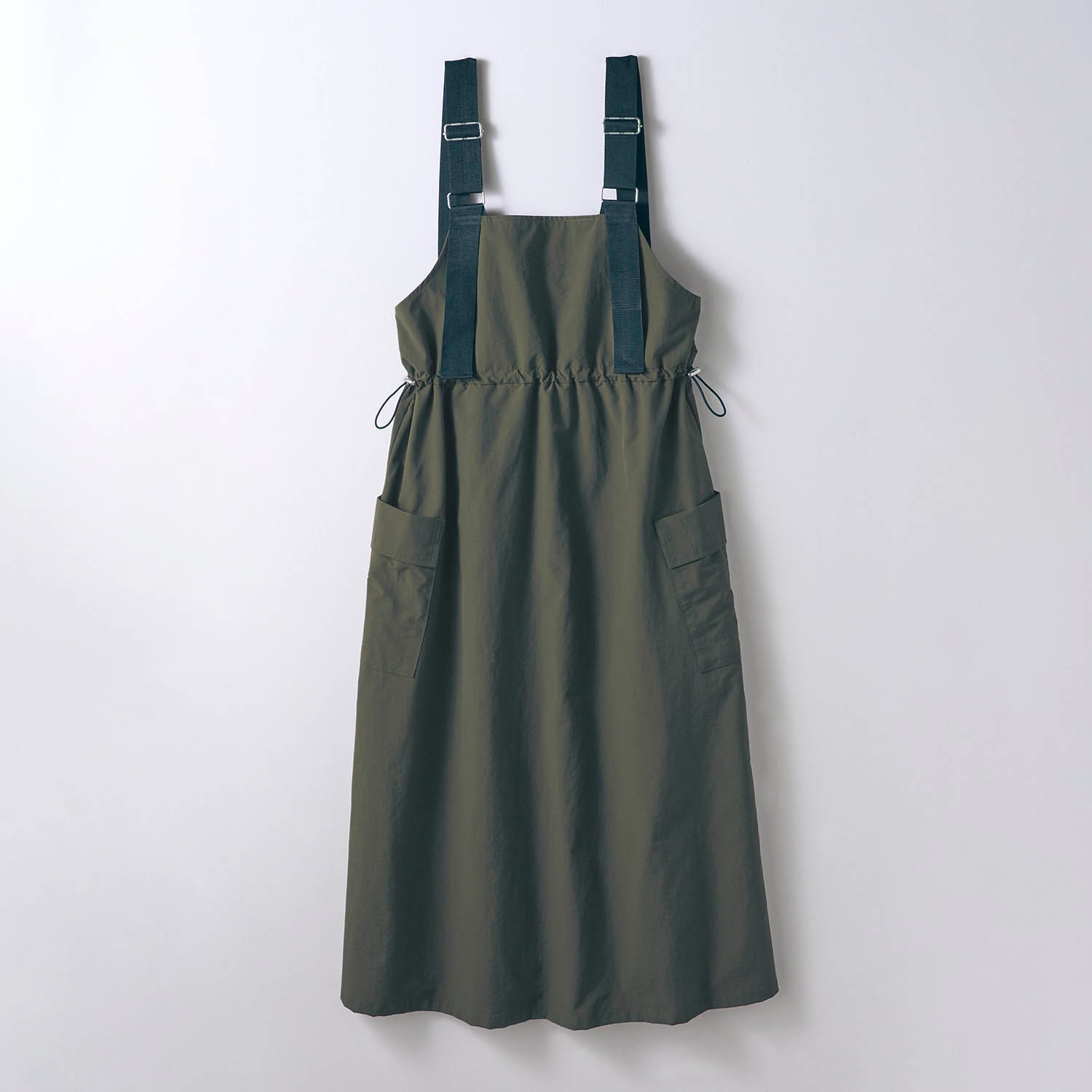 【パペル ラピス/Papel lapiz】ウエストドロスト異素材サス付きナイロンカーゴジャンスカ 【子供服】