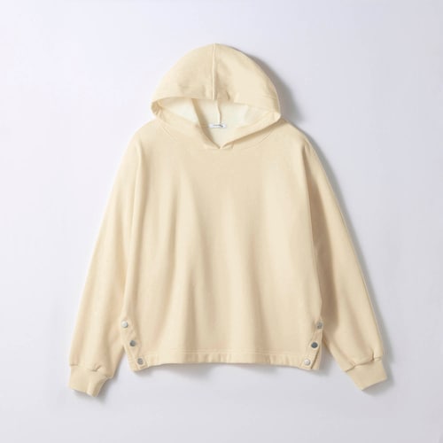 ふわほかサイドボタン裏シャギープルパーカ 【子供服】