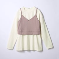 ピンクグレージュ×オフホワイト