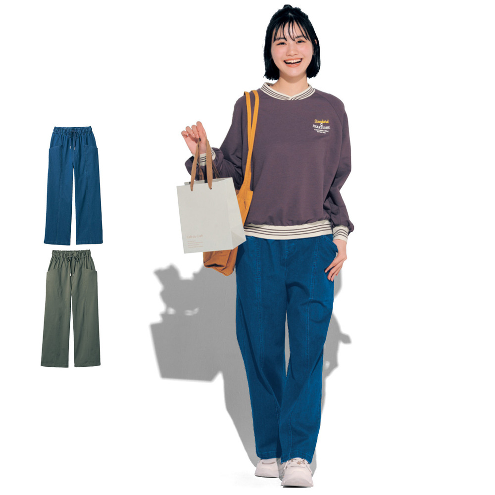 【STANDARD me】ウエストドロストデザインセンターピンタックイージーパンツ(ウエスト調節可) 【子供ズボン】 【STANDARD me】ウエストドロストデザインセンターピンタックイージーパンツ(ウエスト調節可) 【子供ズボン】