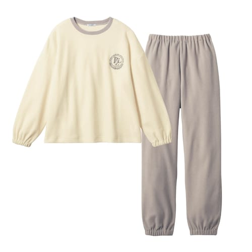 刺繍入りあったか裏側綿フリースパジャマ 【子供パジャマ 長袖】