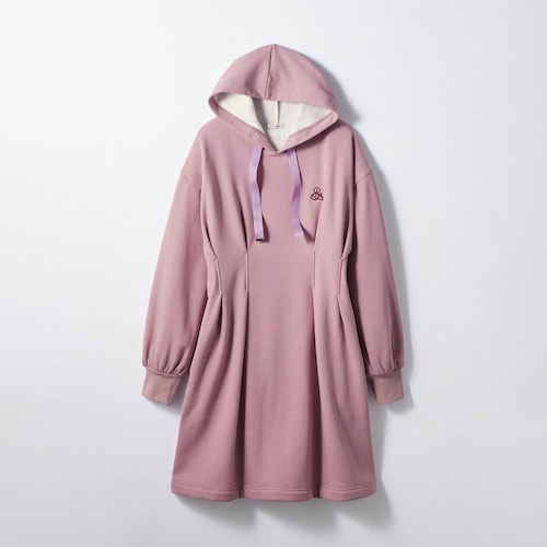 ふわほか裏シャギータックパーカミニワンピース 【子供服】