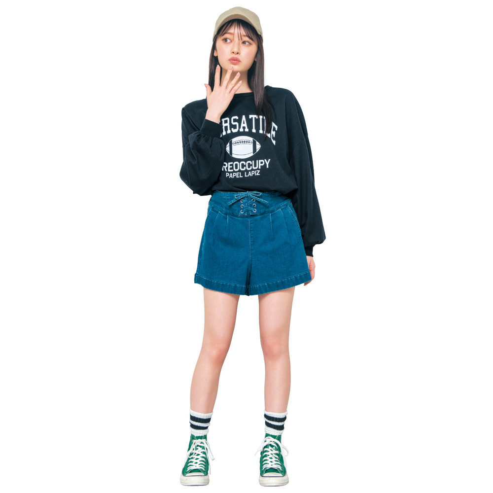 【パペル ラピス/Papel lapiz】選べるプリント綿素材ショート丈長袖Tシャツ 【子供服】