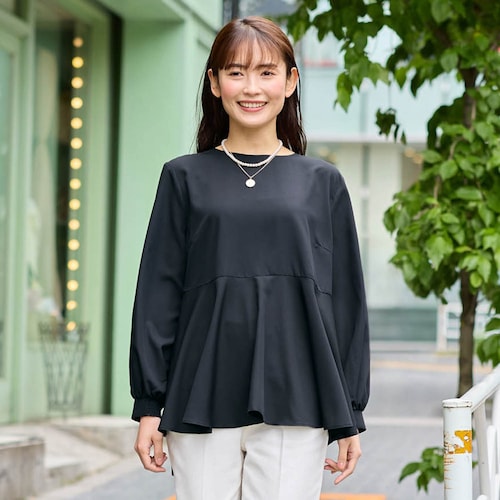 親子でリンクレディースペプラムプルオーバー