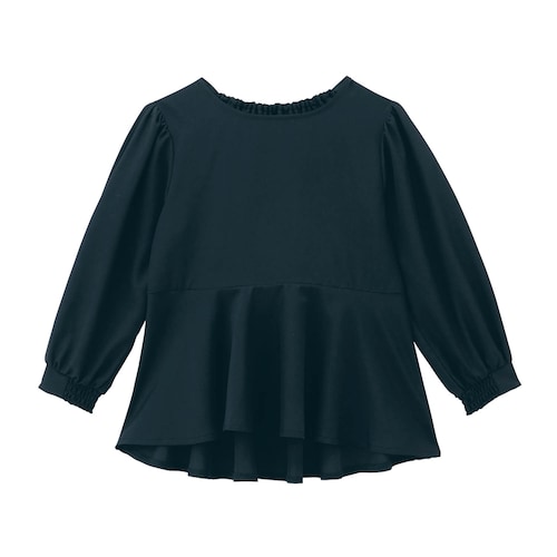 親子でリンクバックリボンペプラムプルオーバー 【子供服 長袖】